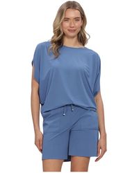 JAPANTKY - Overhemden ,Blauw ,Linnen Paly Top - Lyst