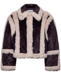 Stand Studio - Faux Fur &Amp; Shearling Jas - Lyst