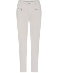 Cro - Broeken ,Grijs ,Leer Slim-Fit Broeken - Lyst
