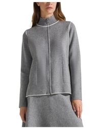 Deha - Two Tone Full-Zip Cardigan - Lyst