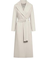 Max Mara - Jassen ,Wol Elegante Wollen Jas Met Riem Zakken - Lyst