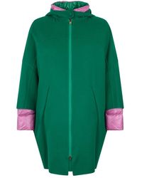 Herno - Jassen ,Groen ,Nylon 2-In-1 Double Wool En Reversible Nylon Ultralight Parka - Lyst