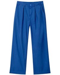 Rodebjer - Broeken ,Blauw ,Katoen Blauwe Katoenen Werkbroek - Lyst