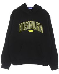 USUAL - Hoodies & Sweatvesten ,Zwart ,Katoen College Hoodie Lange Mouw Sweatshirt - Lyst