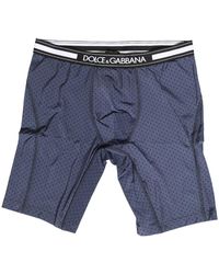 Dolce & Gabbana - Dark Blue Polka Dots Men Bike Shorts Underwear - Lyst