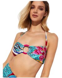 PATBO - Badmode ,Veelkleurig ,Flora Bandeau Bikini Top - Lyst