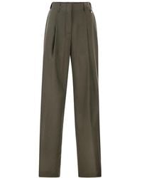 Herno - Broeken ,Groen ,Wijde Broek - Lyst