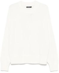 J.Lindeberg - Katoen Wol Crew Neck Sweater Wit - Lyst