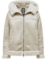 Bomboogie - Hooded Jacket With Shearling Effect - Lyst