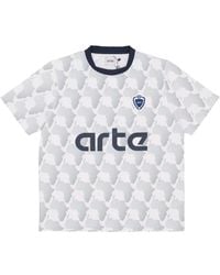 Arte' - Tops ,Wit ,Polyester Short Sleeve Choke T-Shirt - Lyst