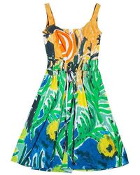 Marni Sun Print Cotton Dress - Groen