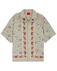 HUGO - Overhemden ,Groen Boss Shirts - Lyst