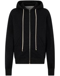 Rick Owens - Hoodies & Sweatvesten ,Zwart ,Katoen Zip-Through Hoodie - Lyst