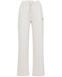 Moncler - Wide Leg Katoenen Joggingbroek - Lyst