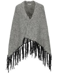 Peserico - Jassen ,Grijs ,Lurex Cape - Lyst