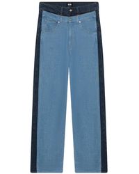 Gcds - Denim Gelaagde Loose Fit Broek - Lyst