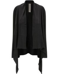 Rick Owens - Zwarte Gebreide Vest 100% Maagdelijke Wol - Lyst