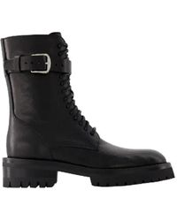 Ann Demeulemeester - Stivali in pelle nera - Lyst