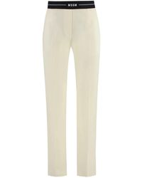 MSGM - Slim-Fit Trousers - Lyst