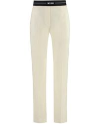 MSGM - Slim-Fit Trousers - Lyst