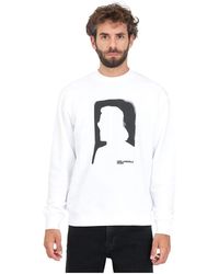 Karl Lagerfeld - Felpa con stampa ritratto - Lyst