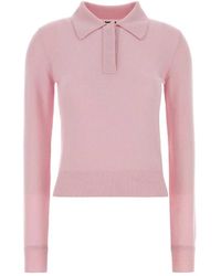 Jil Sander - Lichtgewicht Wollen Polo Sweater - Lyst