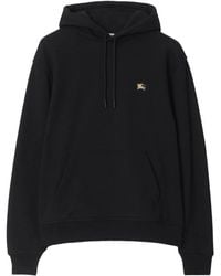 Burberry - Sudadera de algodón negro de - Lyst