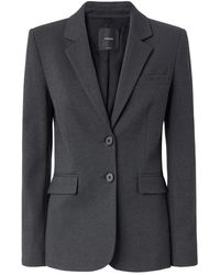 Pinko - Jassen ,Grijs ,Leer Stijlvolle Jas Model Ruota - Lyst
