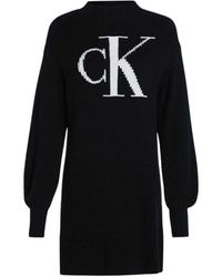 Calvin Klein - Dresses > day dresses > knitted dresses - Lyst