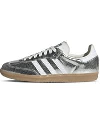 adidas - Samba Og W Silber Metallic Cloud Weiß - Lyst