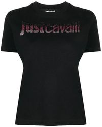 Just Cavalli - T-shirt e polo nere da donna - Lyst