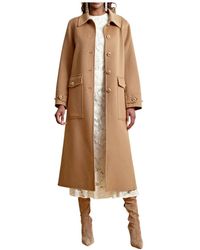 byTiMo - Jassen ,Bruin ,Wol Luxe Wol Maatwerk Jas - Lyst