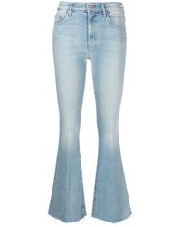 Mother - Fray flared denim jeans - Lyst