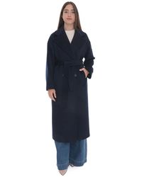 Pennyblack - Jassen ,Blauw ,Wol Cimelio Long Coat - Lyst