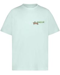 flâneur - Blauwe Lanterns Of Love T-Shirt - Lyst