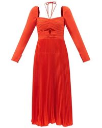 Self-Portrait - Cut Out Midi Jurk Ss22 - Lyst