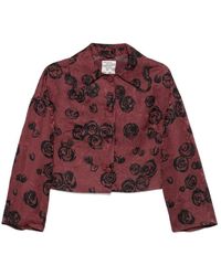 Baum und Pferdgarten - Rote knopfjacke aus upcycling-material - Lyst