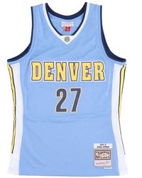 Mitchell & Ness - Fitness ,Blauw ,Polyester Denver Nuggets Basketbal Tanktop - Lyst