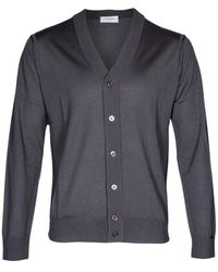 Paolo Pecora - Truien & Vesten ,Zwart ,Wol Virgin Wool Cardigan - Lyst