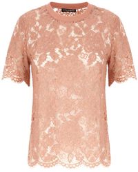 Dolce & Gabbana - Cordonetto Lace T-Shirt - Lyst