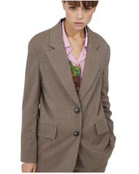 Silvian Heach - Jassen ,Bruin ,Polyester Sportjas - Lyst