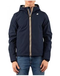 K-Way - Jassen ,Blauw ,Polyester Lichtgewicht, Inpakbare Jas - Lyst
