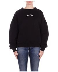 Palm Angels - Sweatshirt Met Logo Voor- En Achterkant - Lyst