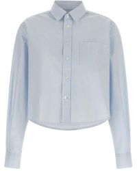 Ami Paris - Gestreepte Cropped Blouse - Lyst