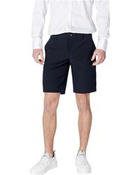 ARMANI EXCHANGE - Blaue Slip-On Shorts Mit Taschen - Lyst