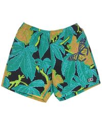 Obey - Schwarze Multi-Print Elastische Taille Shorts - Lyst