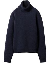 Miu Miu - Blauwe Rollneck Sweater Aw24 - Lyst