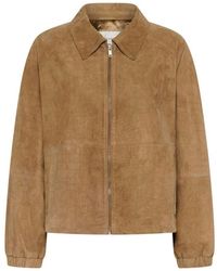 Gestuz - Jassen ,Bruin ,Leer Jassen - Lyst
