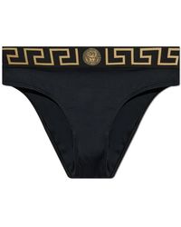 Versace - Badmode ,Zwart ,Greca Border Bikini Broekje - Lyst