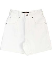 Dickies - Weiße Canvas Shorts Mit Reißverschluss - Lyst